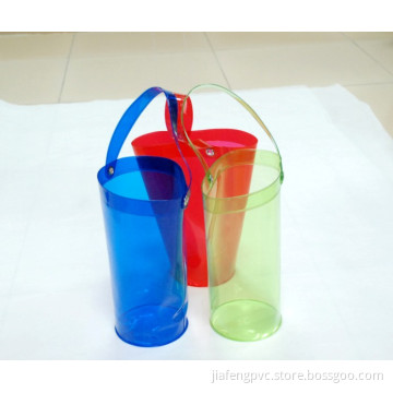PVC Wine Bucket With Rivet and Flat Handle